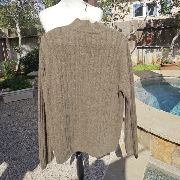 Daniele Blasi Mens Large Sweater Wool Mock Neck 1/3 Zip Rib Knit  Cable Knit - Picture 7 of 13